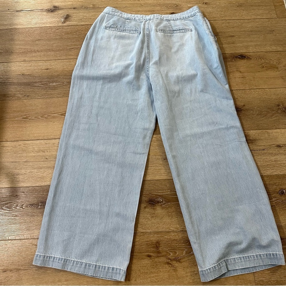 Madewell The Curvy Harlow Wide-Leg Trouser Light Wash Denim Jeans Sz W32 NWT - Picture 10 of 10